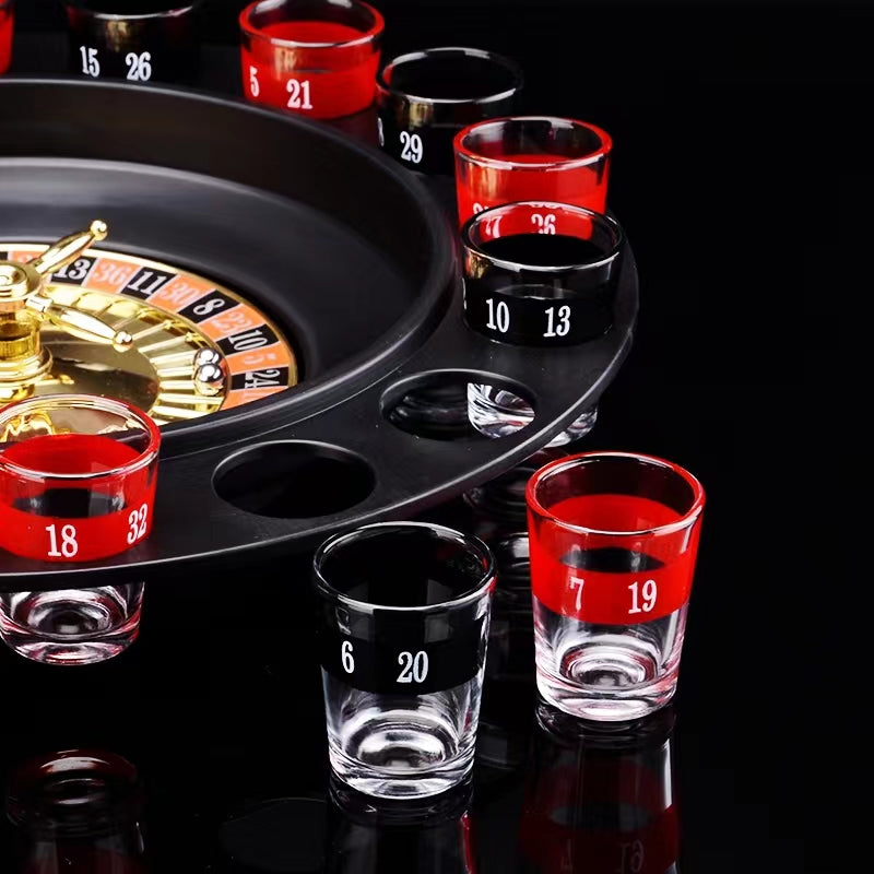 Russian Roulette Spinning and Drinking Turntable, Bar KTV Drinking Game, Toys, Entertainment, Wine Glasses