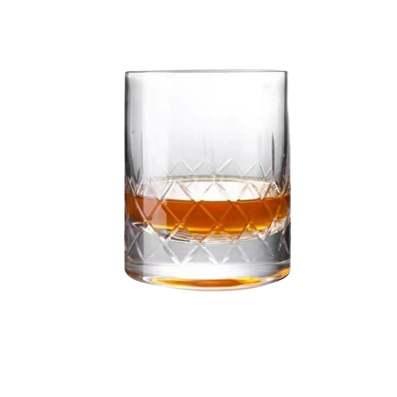 Engraved Crystal Stemless Unbreakable Old-fashioned Whisky Glass
