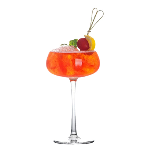 Hand Blown Cocktail Martini Glasses, Elegant Unique Champagne Coupe Glasses with Stem
