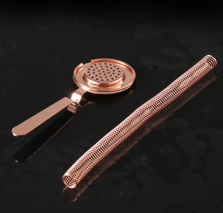 European-Style Hawthorne Retro Ice Filter Angle Filter Leaking Mesh Filter Stirring Cup with Ice Separator