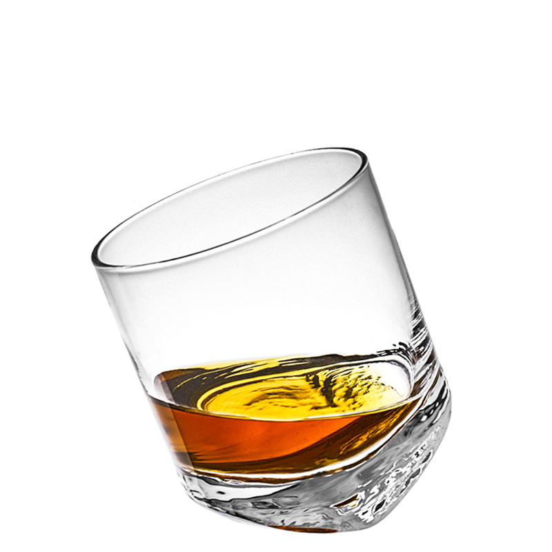 Factory Custom Hot Sale Unique Shape Bar Glassware Crystal Old Fashion Whiskey Glasses Liquor Whiskey Glass
