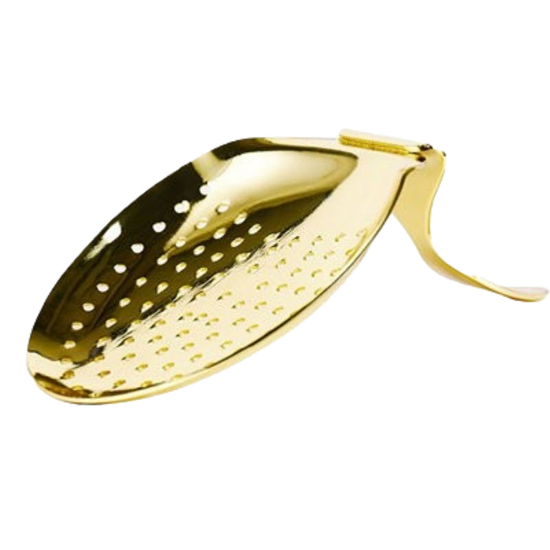 Bent Handle Julep Strainer - Stainless Steel Commercial Cocktail  Polished Finish