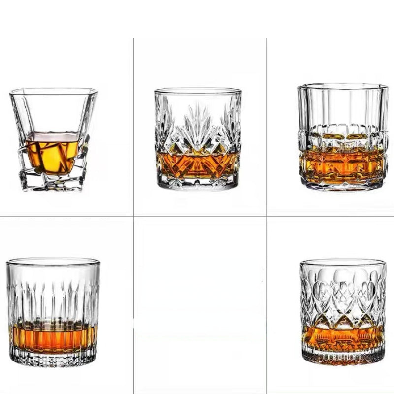 Hand Blown Handmade Embedded Original Real Whisky Glass for Gift