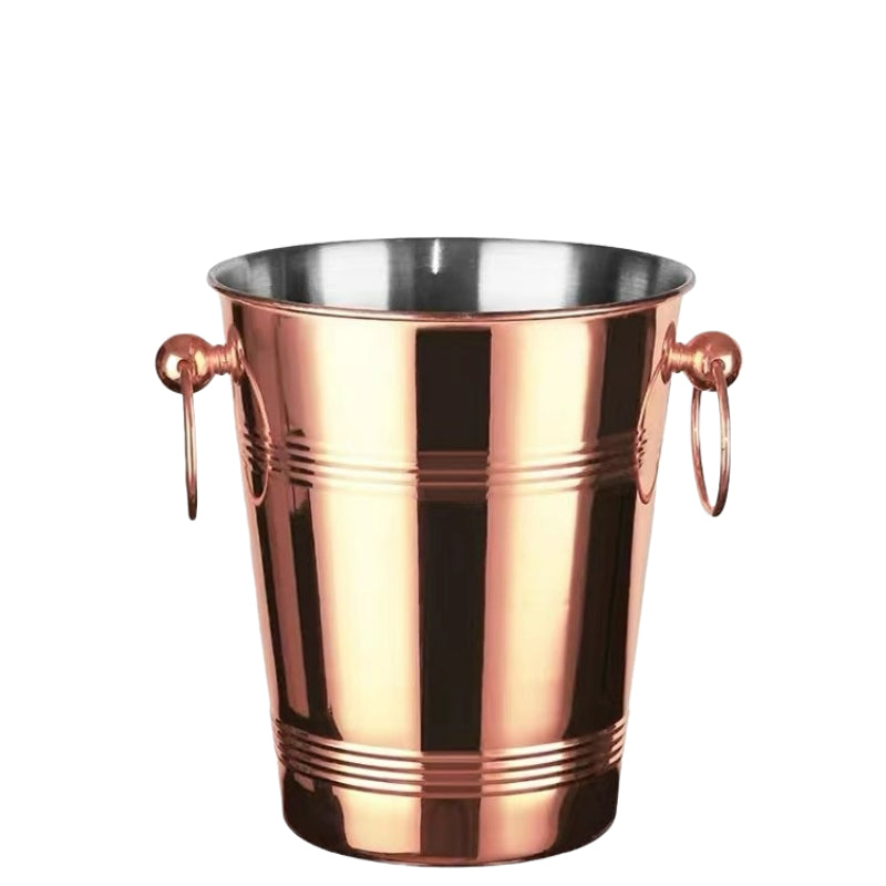 5L Gold/Rose Gold Ice Bucket Custom Logo Luxury Ice Bucket Stainless Steel Ice Bucket for Bar