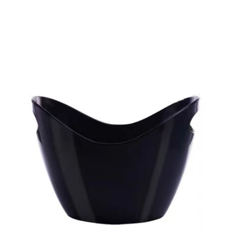 Optional Logo Custom Acrylic Ice Bucket with Handles Beer Plastic Ice Buckets for Party