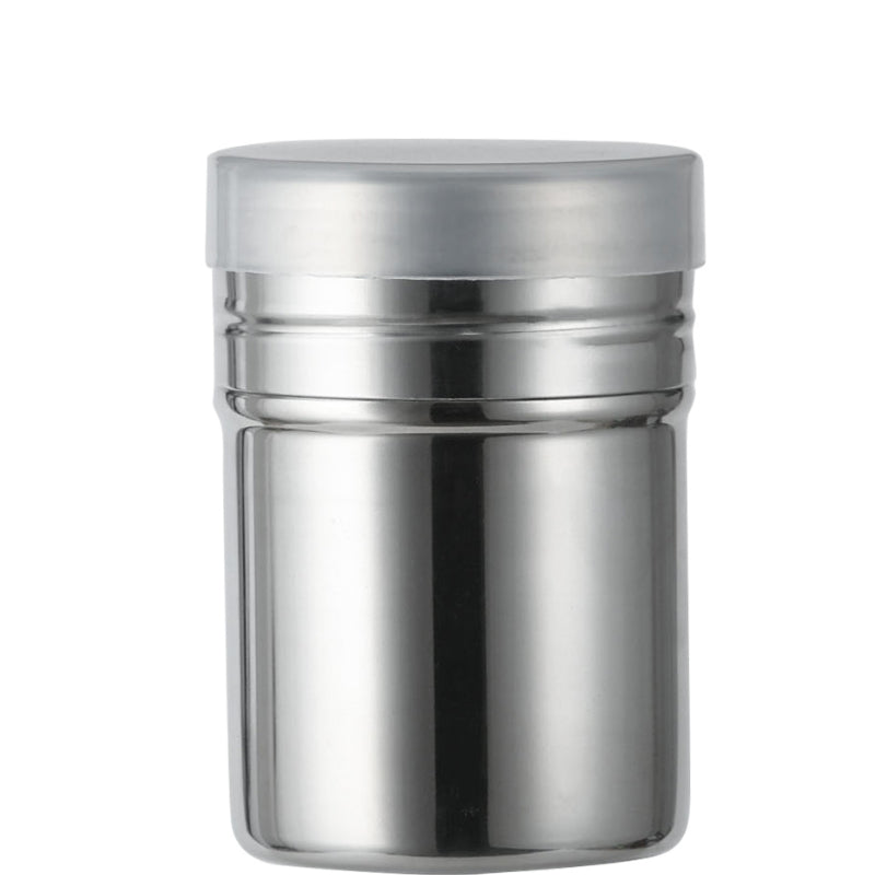 Stainless Steel Sieve Reticulation with Cover Logo Custom Coffee Hot Cold Beverage Powder Shaker for Home Cafe Bar