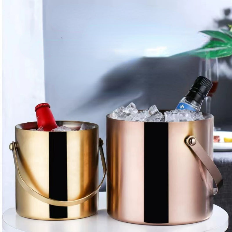 Fancy Stainless Steel Ice Bucket Customized Classy Metal Champagne Ice Bucket for Bar