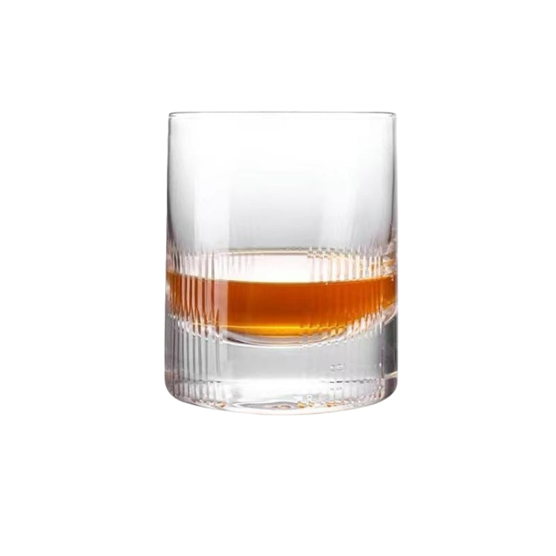 Old Fashioned Unique Rock Glass Whiskey Tasting Glass Cup Liquid 330ml Thick Bottom Crystal Whisky Glass
