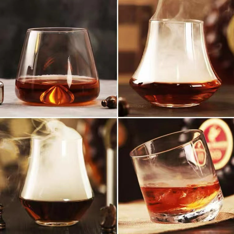 Factory Custom Hot Sale Unique Shape Bar Glassware Crystal Old Fashion Whiskey Glasses Liquor Whiskey Glass