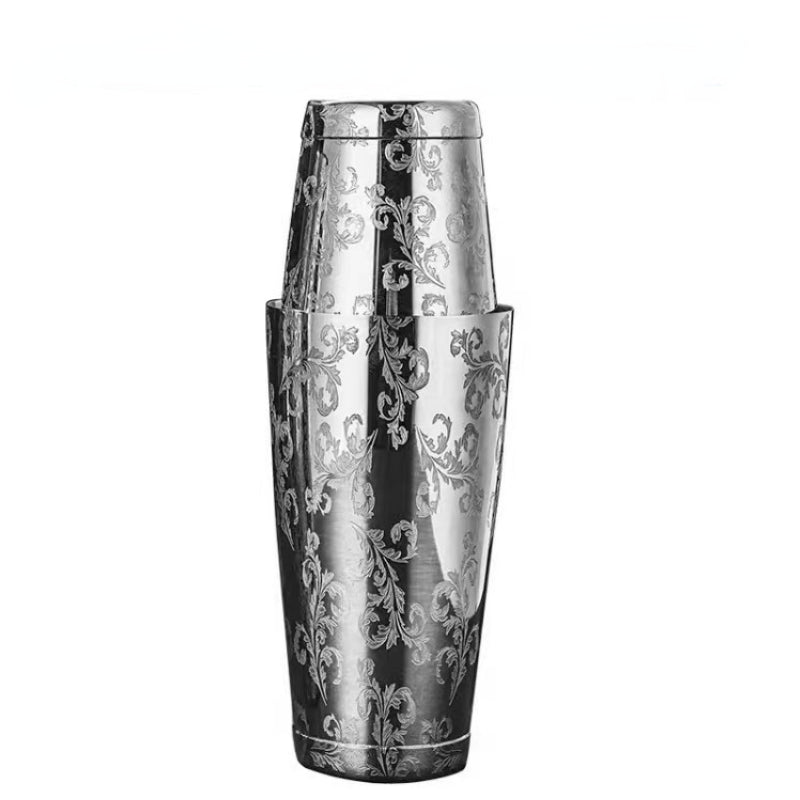 New Design 26oz/16oz Stainless Steel Weighted Boston Shaker Carved Tins