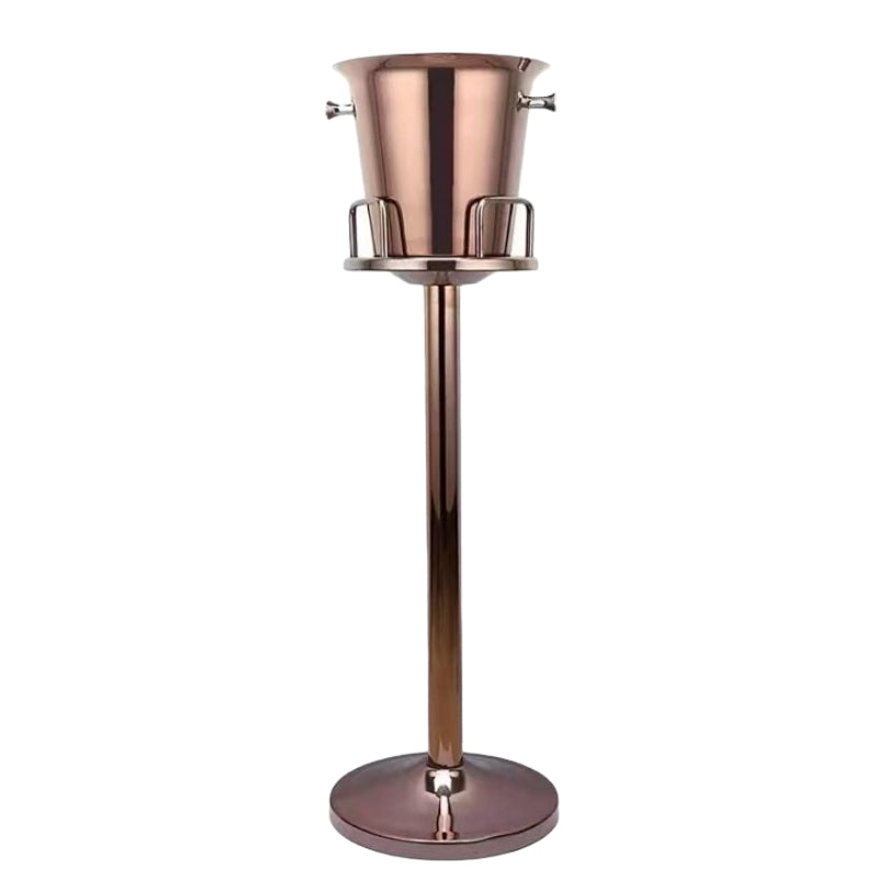 Wholesale Hotel Catering Ice Bucket Gold Stainless Steel Beer Ice Bucket Wares Nightclub Buffet Wine Cold Copper Metal Bucket