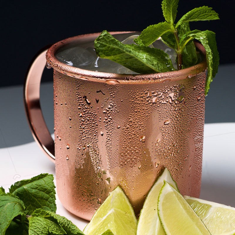 High Quality 100% Pure Copper Moscow Mule Mugs,Stainless Steel Heat Insulation Copper Plating With Handles
