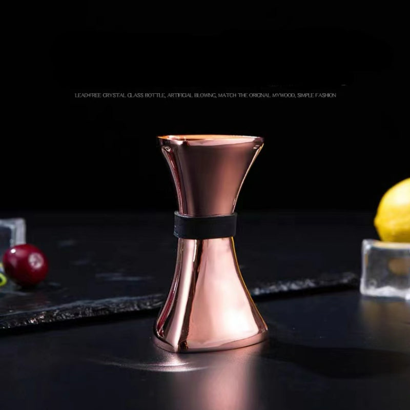 Stainless Steel Triangle Shape Double-headed Bartender Measuring Cup Ounce Measuring Cup oz Copper-plated Measuring Cup Bar Bartending Tool