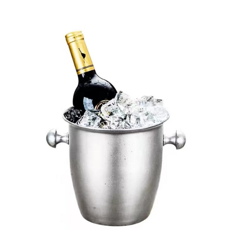 2L 5L Stainless Steel Thicken Ice Bucket Red Wine Ice Bucket Champagne Beer Bucket for Bar