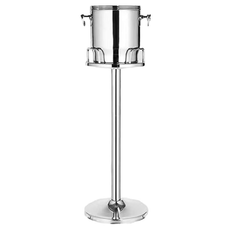 Restaurant Supplies Ice Bucket High Quality Insulated Stainless Steel Double Walled Bar Ware Ice Bucket Cooler with Stand