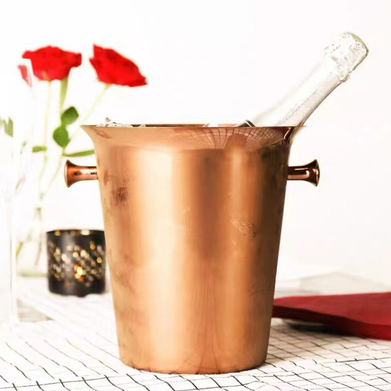 Hotel Supplies Bucket Wholesale 5L Stainless Steel Ice Bucket Luxury Gold Stainless Steel Ice Bucket