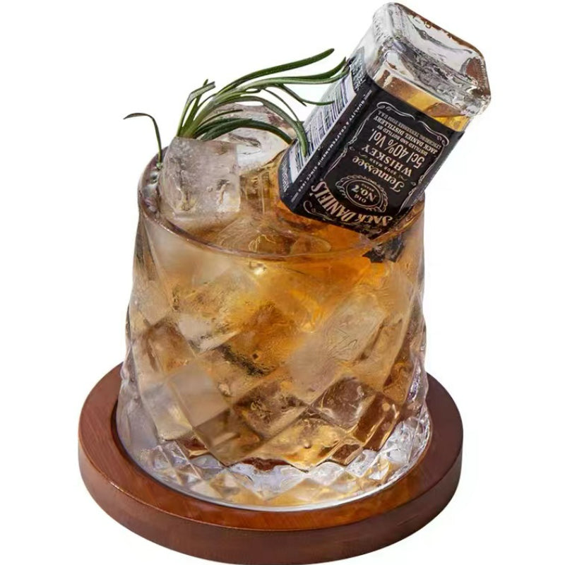 250ML-Creative Crystal Thickened Personality Classical Revolving Glass Nordic Whisky Glass Foreign Wine Glass