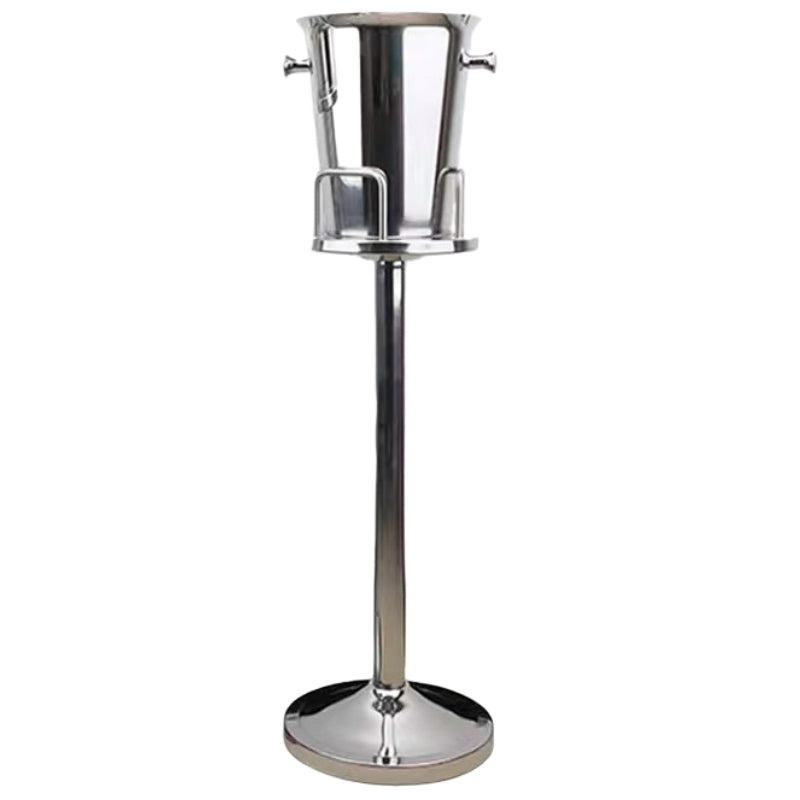 Stainless Steel Ice Bucket with Rack Wine Chiller Bottle Bucket Champagne Beer Ice Barrel Ice Rack Set