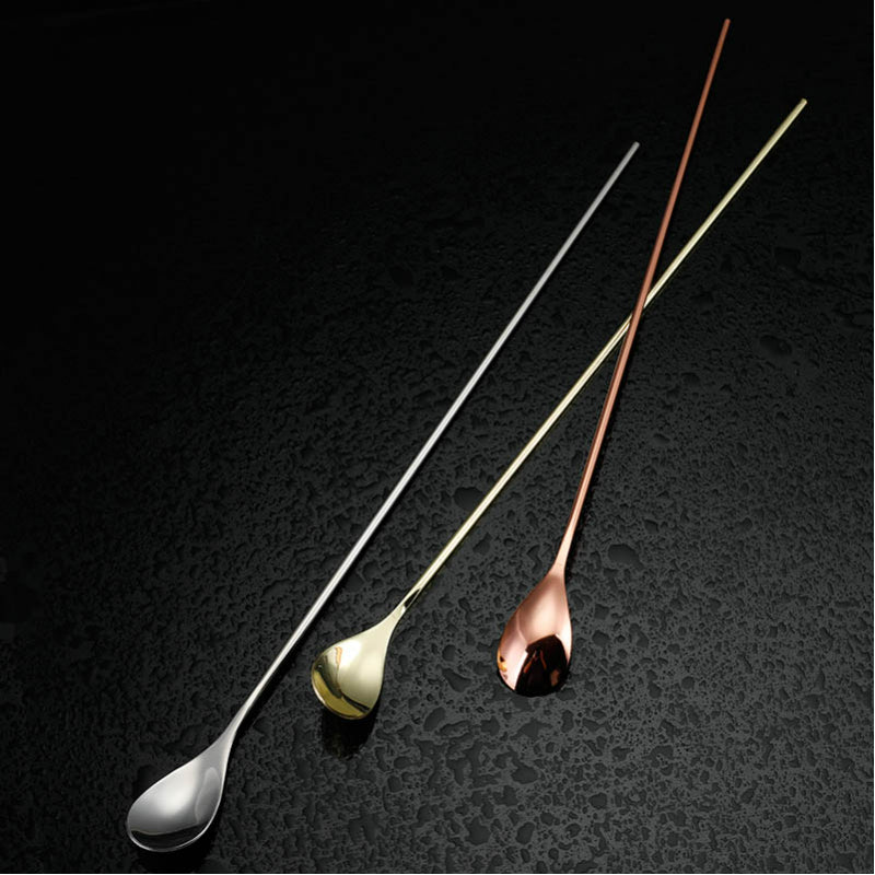 304 Fine Stainless Steel Long Handle Bar Spoon Mixing Stick,Beverage Stirrers