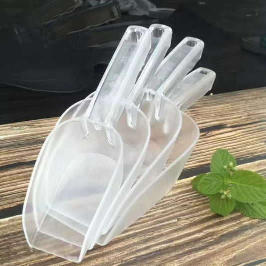 Plastic Transparent Ice Scoop Rice Spoon PC Material Ice Scraper Large Size for Supermarket and Bar