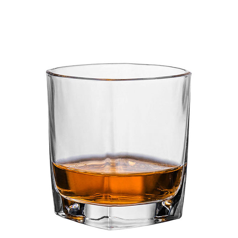 Square Shaped Lead-free Glass Cup Bar Tool Glassware Durable Rocks Cup Whiskey Glass Wine Glasses