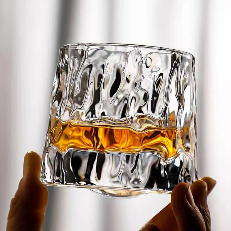 265ML-Creative Crystal Thickened Personality Classical Revolving Glass Nordic Whisky Glass Foreign Wine Glass