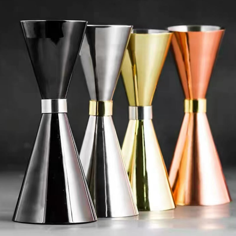 Bar Tools Custom Stainless Steel Jigger Japanese Style Double Side 45/60ml Copper Rose Gold Silver Cocktail Bar Jigger