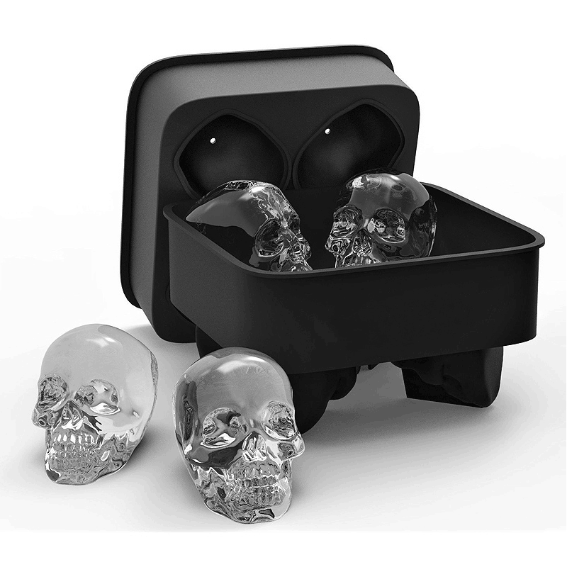 Skull Ice Cube Tray Ice Hockey Mold Silicone Ice Mold Whisky Ice Cube