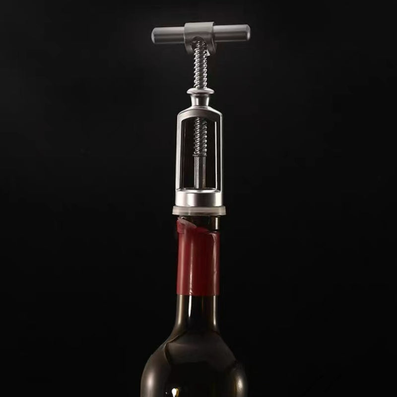 Wholesale Classic Style Opener Manual Spiral Metal Opener Red Wine Bottle Opener