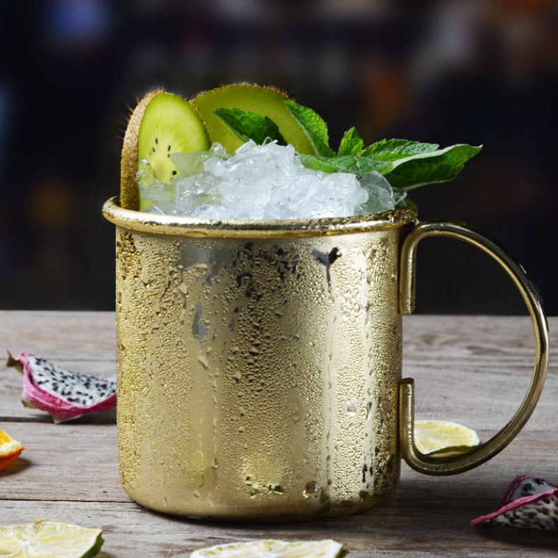 High Quality 100% Pure Copper Moscow Mule Mugs,Stainless Steel Heat Insulation Copper Plating With Handles