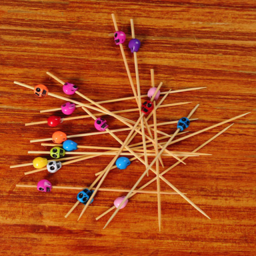 Bamboo Stick Art Fruit Stick Cocktail Wine Stick Martini Stick Olive Stick Colorful Bamboo Stick