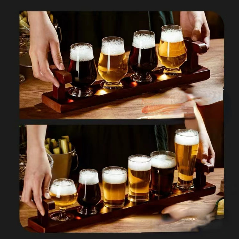 6 Hole Cup Holder-Handmade 23" Natural Shot Glasses Holder