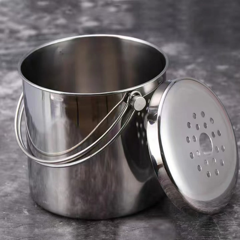 Bar and Wine Ice Bucket Portable Stainless Steel Ice Bucket Container Champagne Bucket with Handle for Home Bar