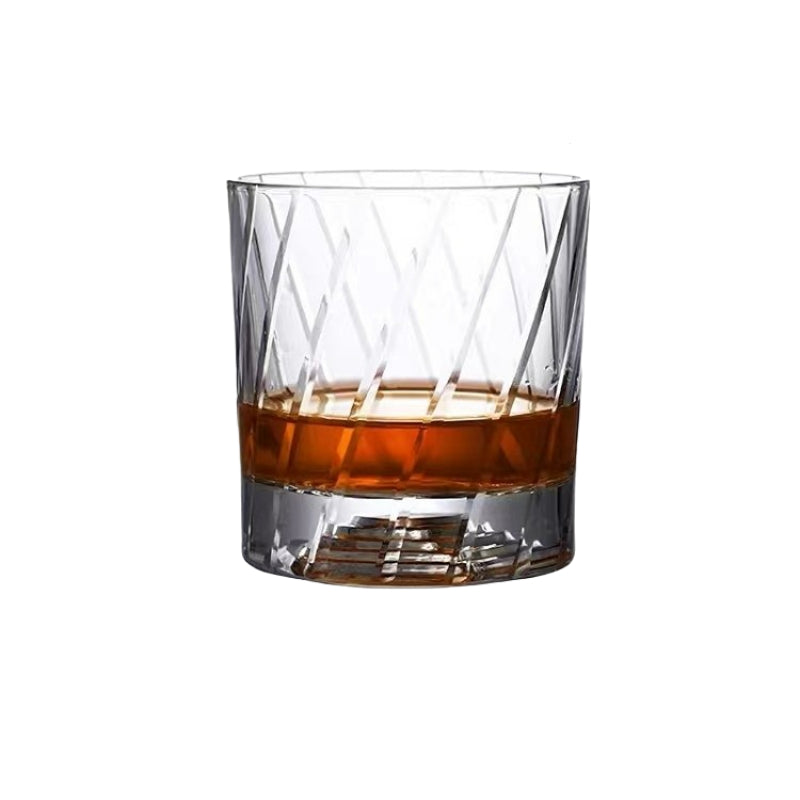 Vintage Thick Bottom Crystal Glass Whiskey Glass