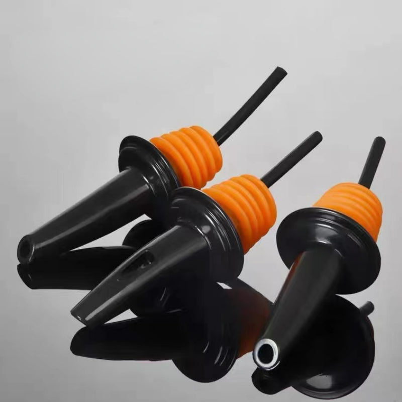 Liquor Pour Spout Set Stainless Steel Drink Pourer Spouts for Liquor Shot Pourer Spout with Long Dust Caps Dispenser
