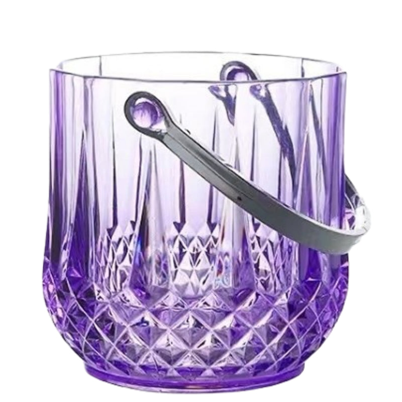 Wholesale Party Bar Transparent Plastic Ice Bucket Cold Wine Special Ice Bucket Portable Plastic Wine Ice Bucket
