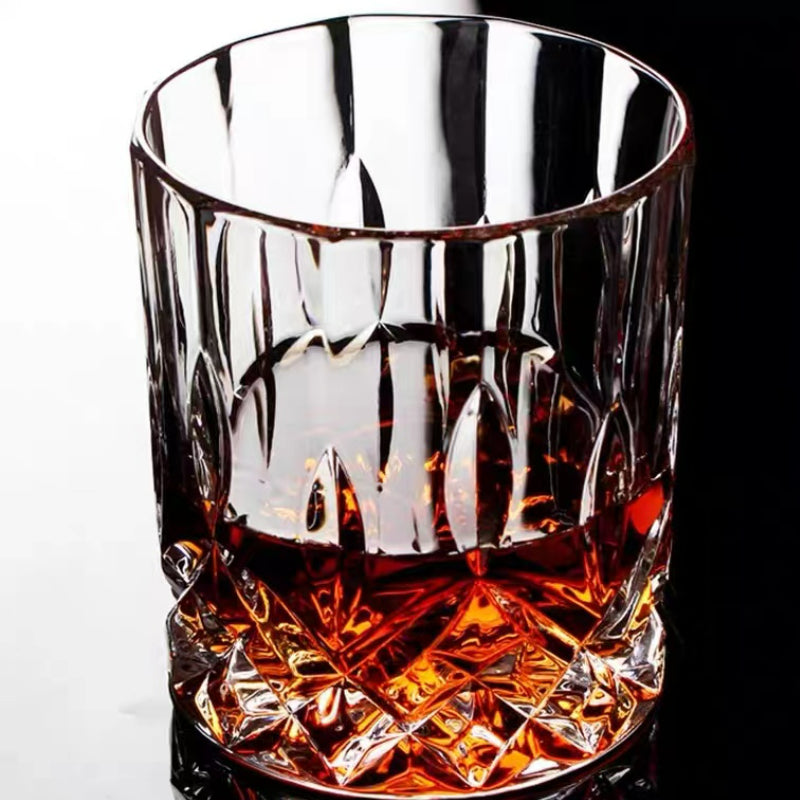 Bar Accessories Crystal Glass Cups Whiskey Glasses Gift Set with Ice Cubes