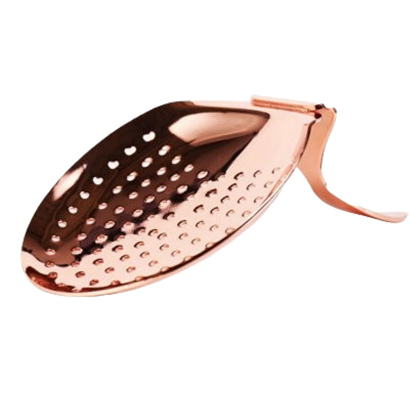 Bent Handle Julep Strainer - Stainless Steel Commercial Cocktail  Polished Finish