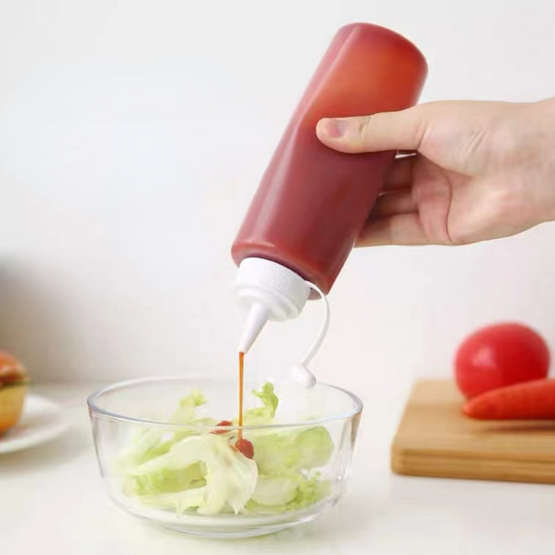 Food Grade Plastic Ketchup Honey Squeeze Packaging Bottles for Honey with Silicone Valve Cap