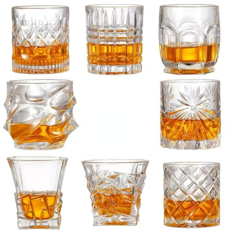 320ML New Diamond Shaped Whiskey Glass Cup Crystal Glass Whisky Cup