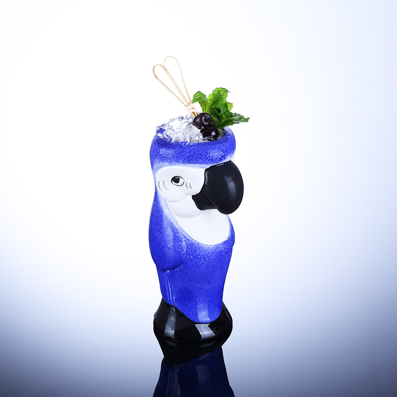 Animal Shaped Ceramic Cocktail TIKI Cup Personality Vase Cartoon Cute Parrot Cup