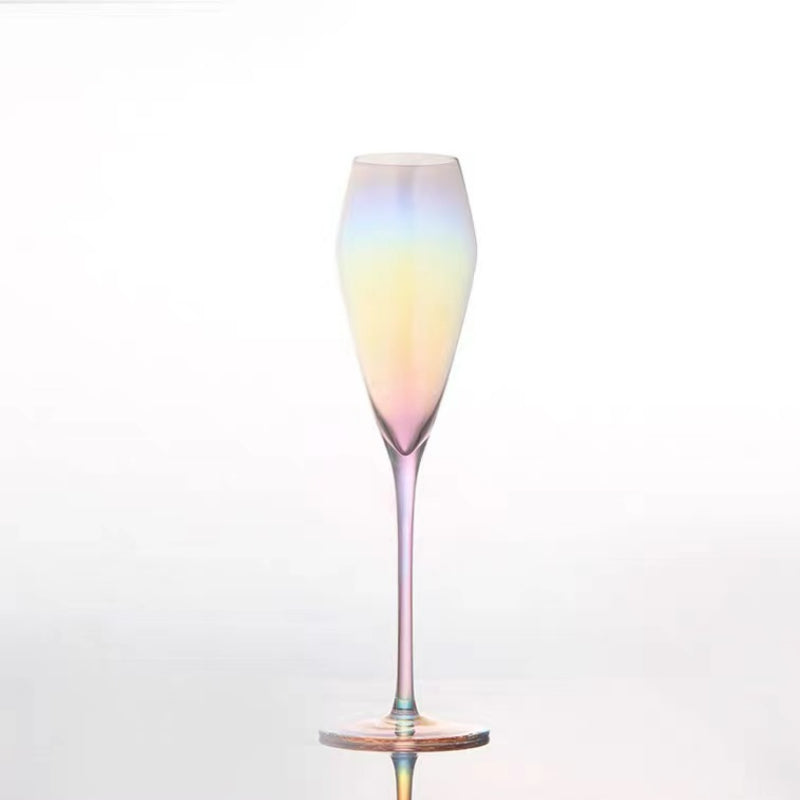250ml Red Wine Champagne Glasses Magnificent Crystal Goblet with Iridescent Coating