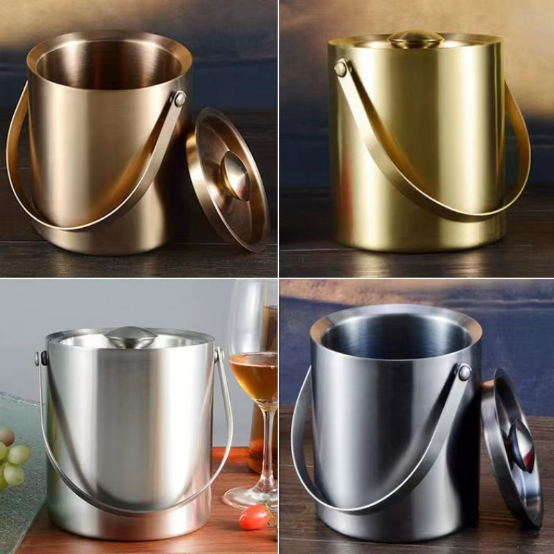 Fancy Stainless Steel Ice Bucket Customized Classy Metal Champagne Ice Bucket for Bar
