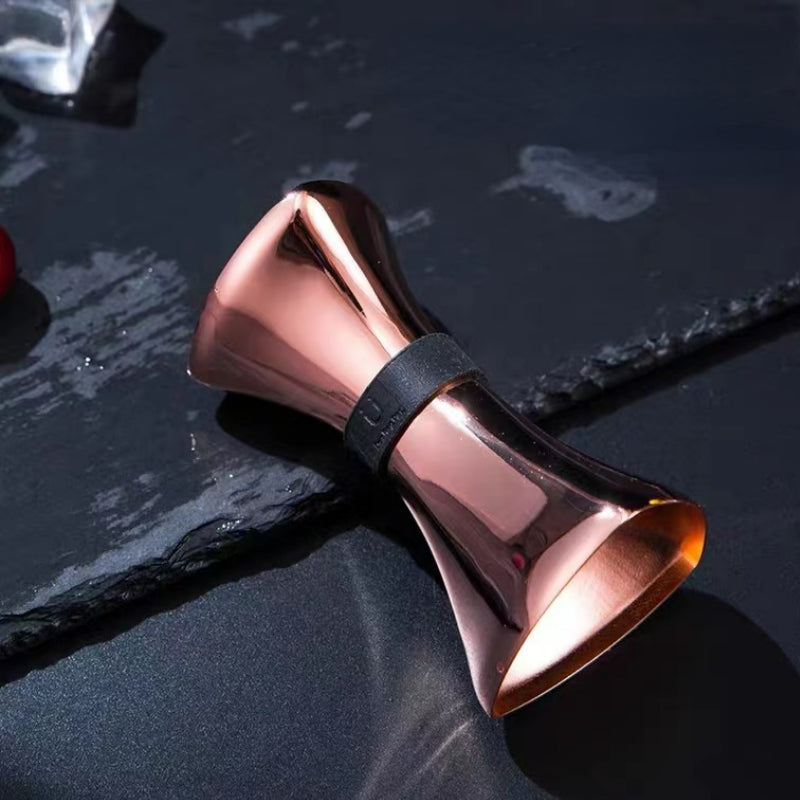 Stainless Steel Triangle Shape Double-headed Bartender Measuring Cup Ounce Measuring Cup oz Copper-plated Measuring Cup Bar Bartending Tool