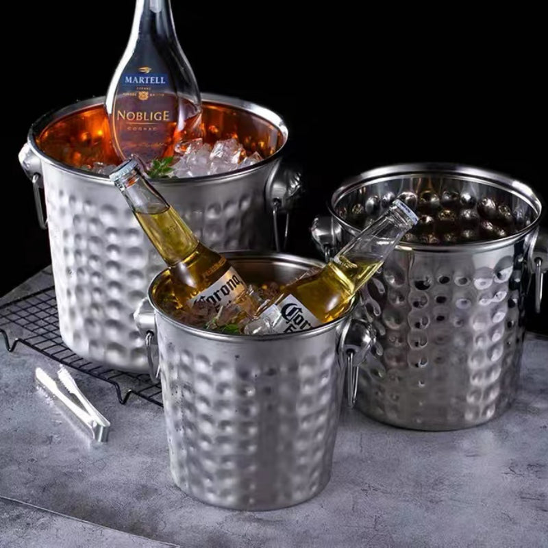 Stainless Steel Bar Bucket Metal Beer Bucket Wine Bucket for Bar