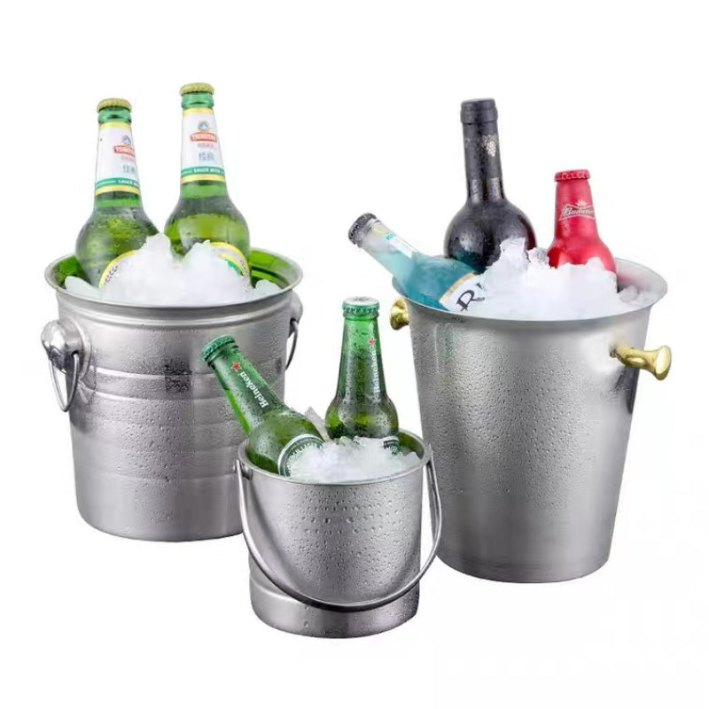 Hotel Restaurant Buffet Display Ice Bucket Stainless Steel Ice Bucket Beer Champagne Bucket