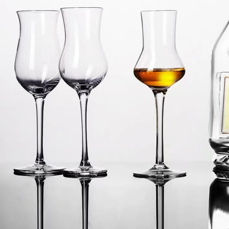 Long Stem Wine Goblet Crystal Tasting Glasses  Tulip Grappa Glass for Bars Wedding Party
