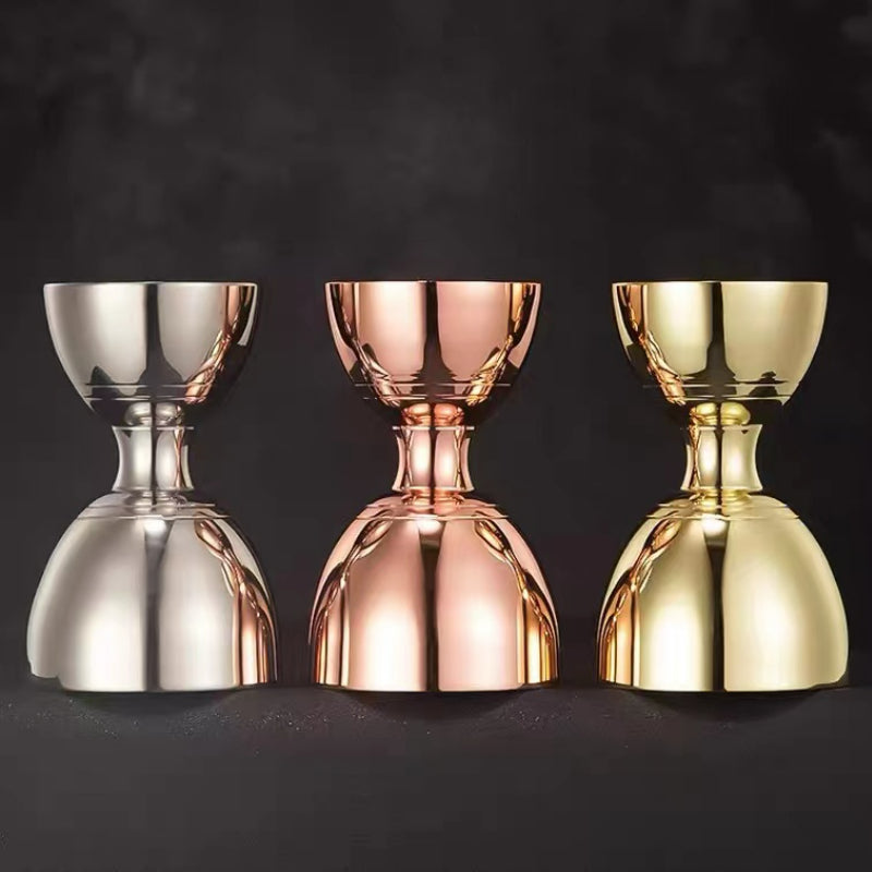 Barware Stainless Steel Commercial Jigger 2oz 1oz   Custom Color Measuring Jigger