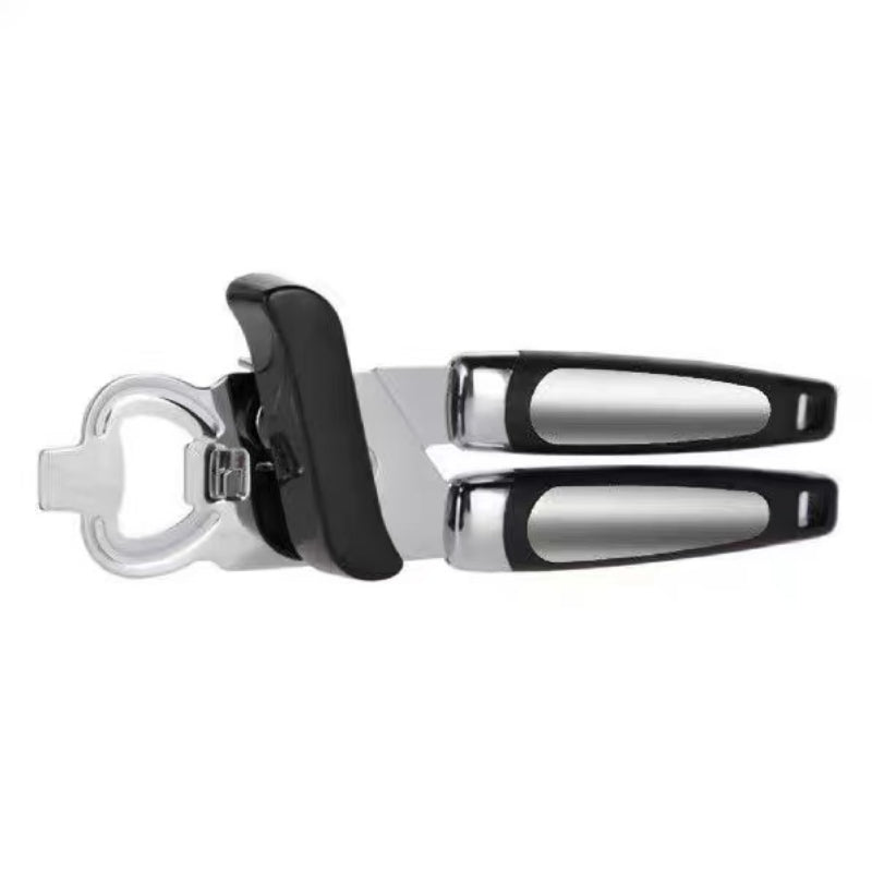 Manual 3 in 1 Can Opener Safety Tin Opener Beer Bottle Opener Stainless Steel Opener with Non-Slip Hand