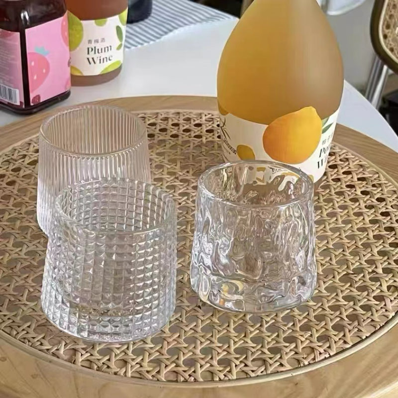 265ML-Creative Crystal Thickened Personality Classical Revolving Glass Nordic Whisky Glass Foreign Wine Glass